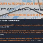 13ème Edition des rencontres ACTICONSEIL – Mardi 16 février 2021 – LOI DE FINANCES 2021 ET RÉFORME DU PLAN COMPTABLE DES ENTITÉS NON-MARCHANDES